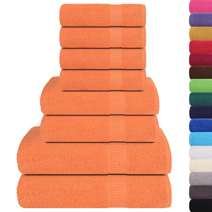 Ensemble de serviettes 8 pcs orange 360 g/m² 100% coton