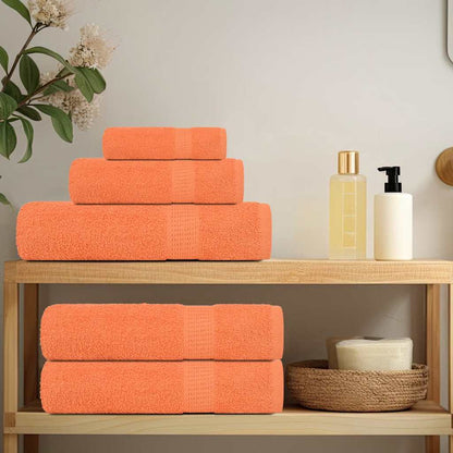 Ensemble de serviettes 8 pcs orange 360 g/m² 100% coton