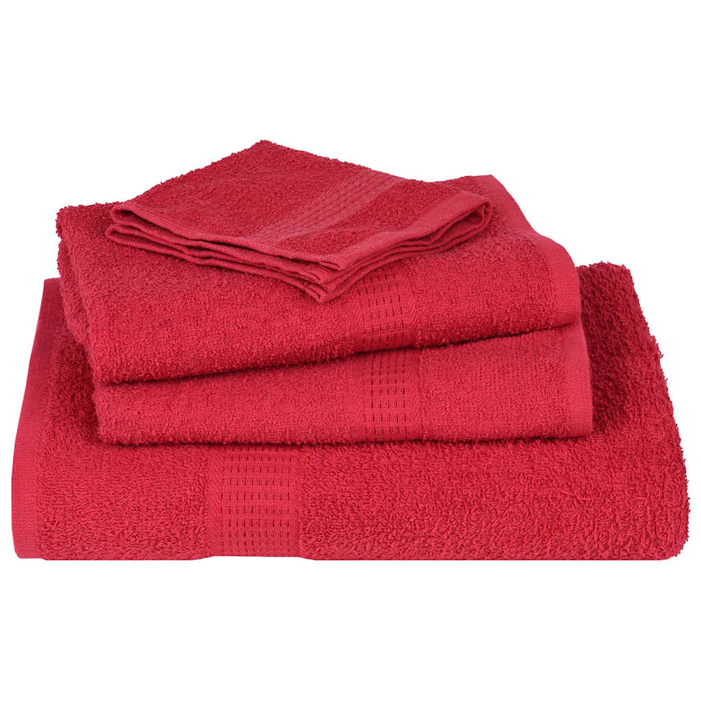 Ensemble de serviettes 8 pcs rouge 360 g/m² 100% coton