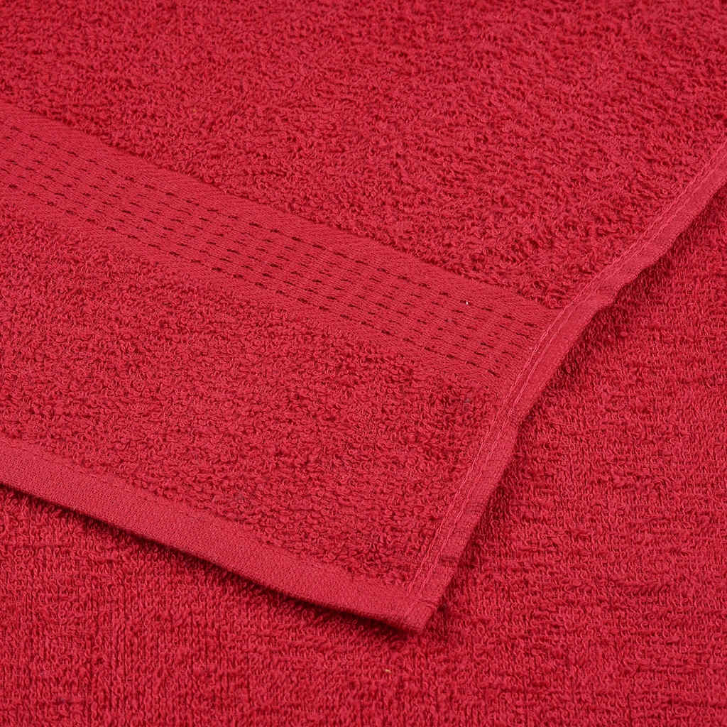 Ensemble de serviettes 8 pcs rouge 360 g/m² 100% coton