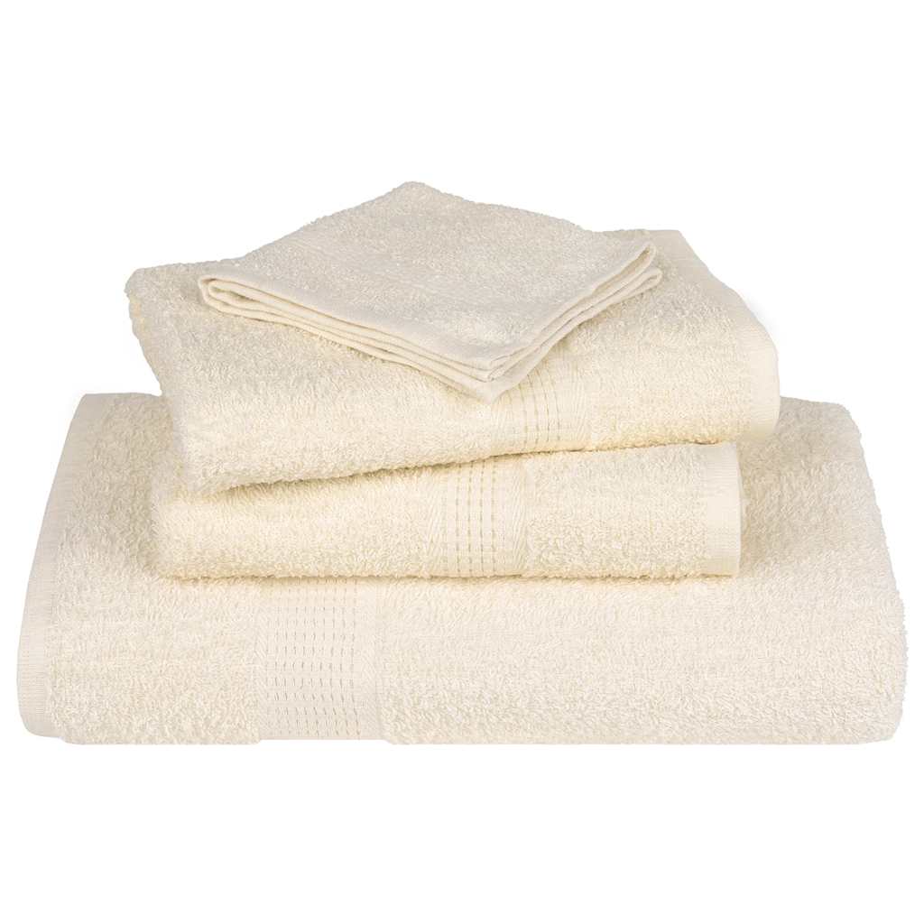 Ensemble de serviettes 8 pcs crème 360 g/m² 100% coton