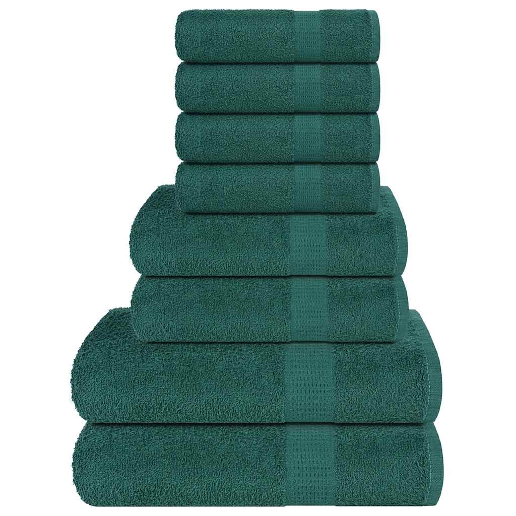 Ensemble de serviettes 8 pcs vert pomme 360 g/m² 100% coton