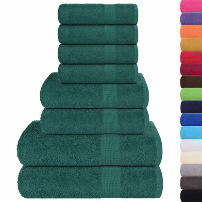 Ensemble de serviettes 8 pcs vert pomme 360 g/m² 100% coton