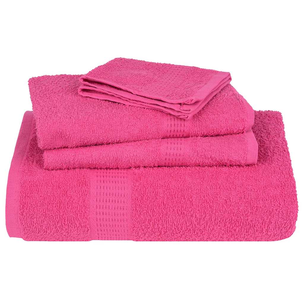 Ensemble de serviettes 8 pcs rose 360 g/m² 100% coton