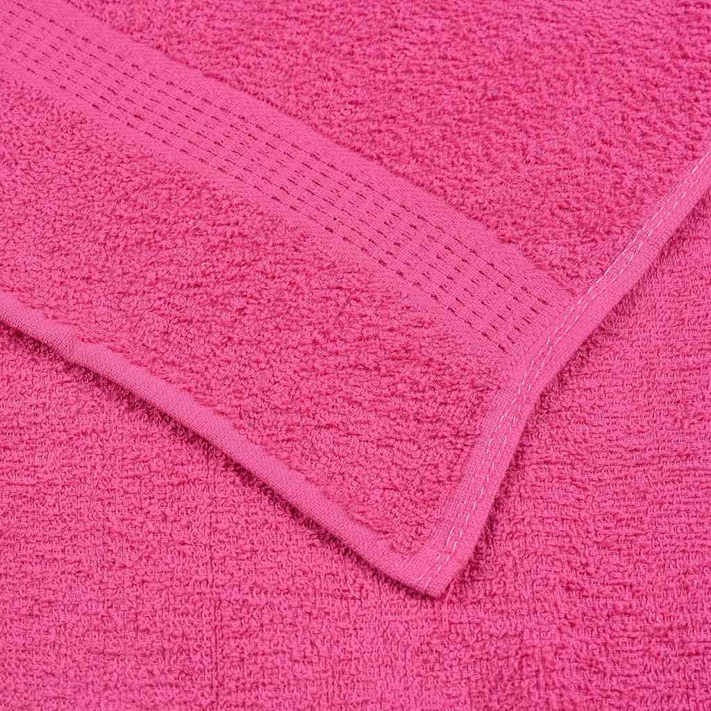 Ensemble de serviettes 8 pcs rose 360 g/m² 100% coton