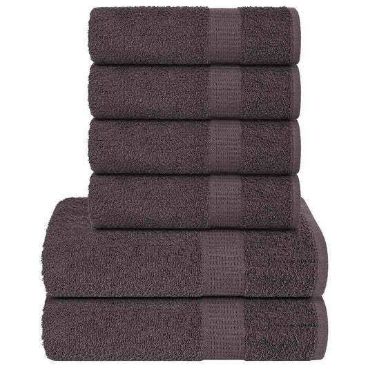 Ensemble de serviettes 6 pcs anthracite 360 g/m² 100% coton