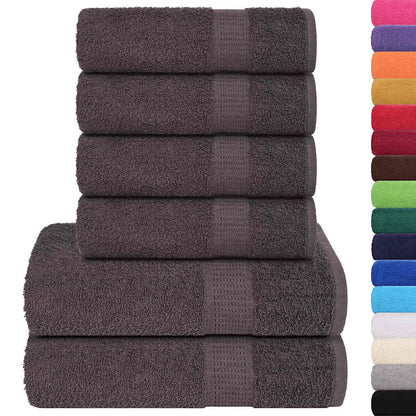 Ensemble de serviettes 6 pcs anthracite 360 g/m² 100% coton