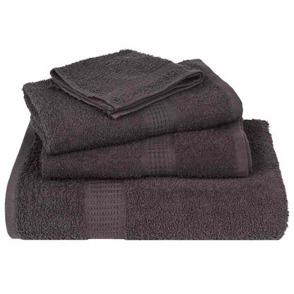 Ensemble de serviettes 6 pcs anthracite 360 g/m² 100% coton