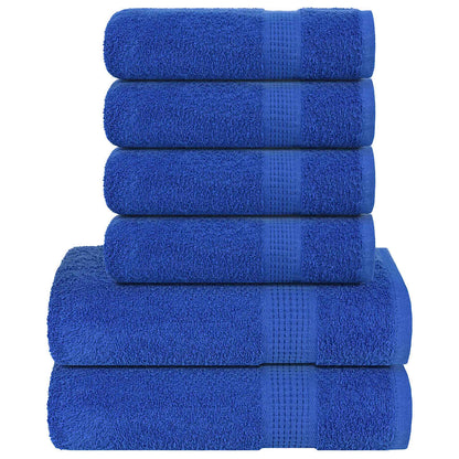 Ensemble de serviettes 6 pcs bleu 360 g/m² 100% coton