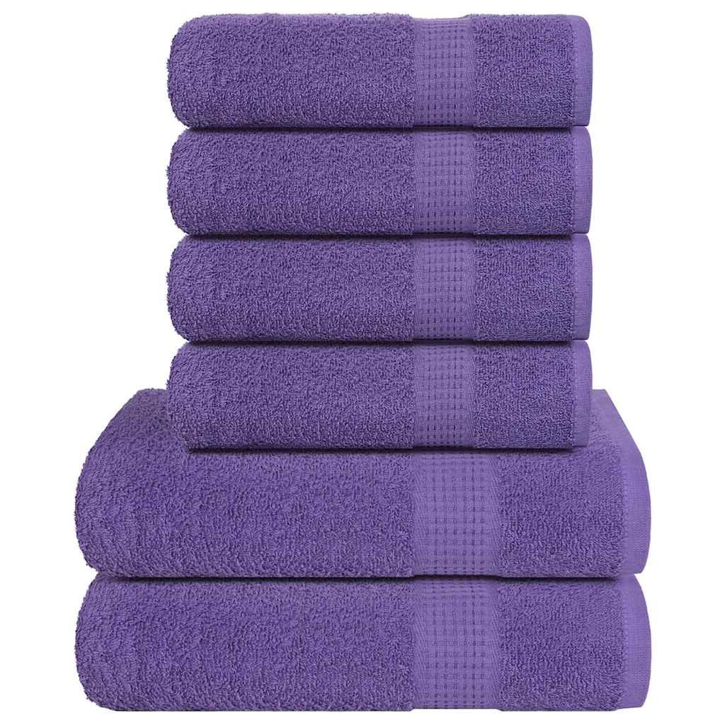 Ensemble de serviettes 6 pcs violet 360 g/m² 100% coton