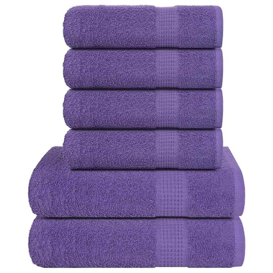 Ensemble de serviettes 6 pcs violet 360 g/m² 100% coton