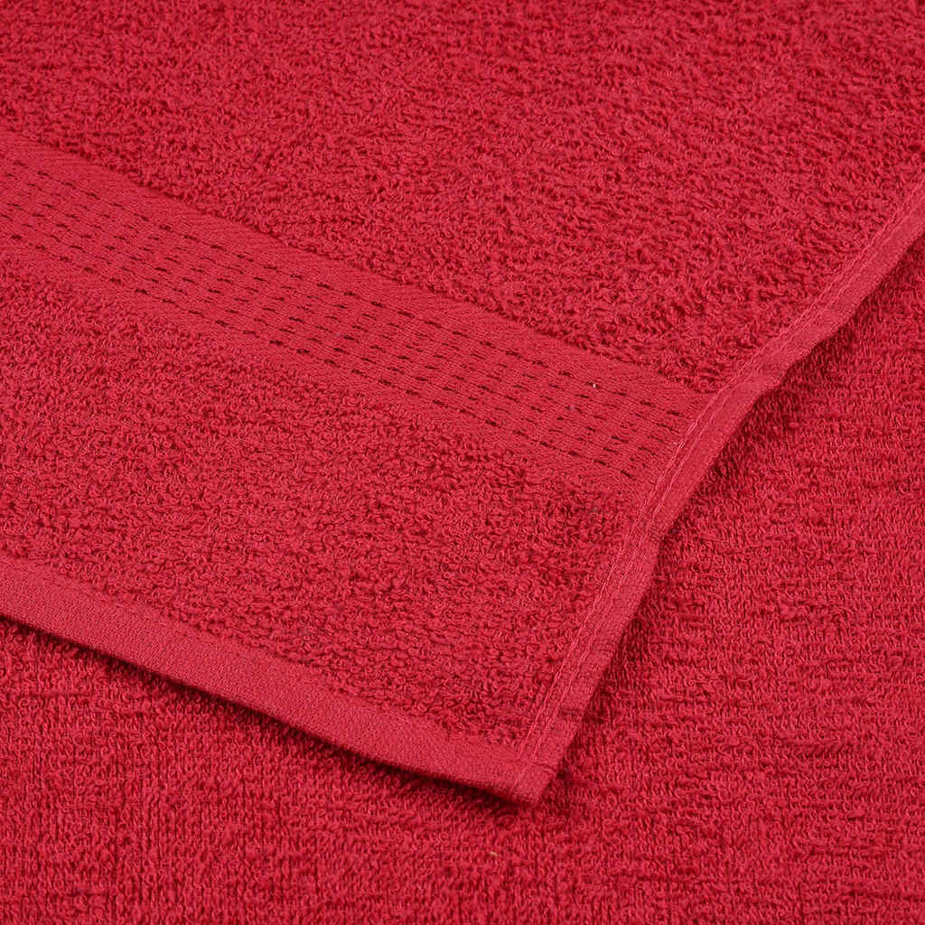 Ensemble de serviettes 6 pcs rouge 360 g/m² 100% coton