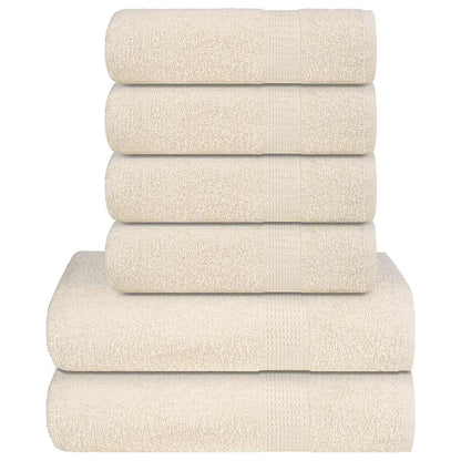 Ensemble de serviettes 6 pcs crème 360 g/m² 100% coton