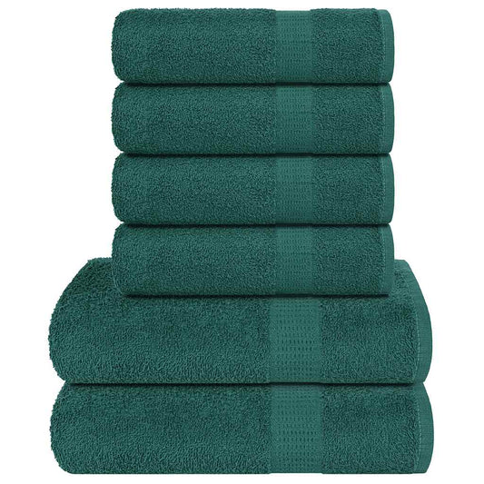 Ensemble de serviettes 6 pcs vert pomme 360 g/m² 100% coton