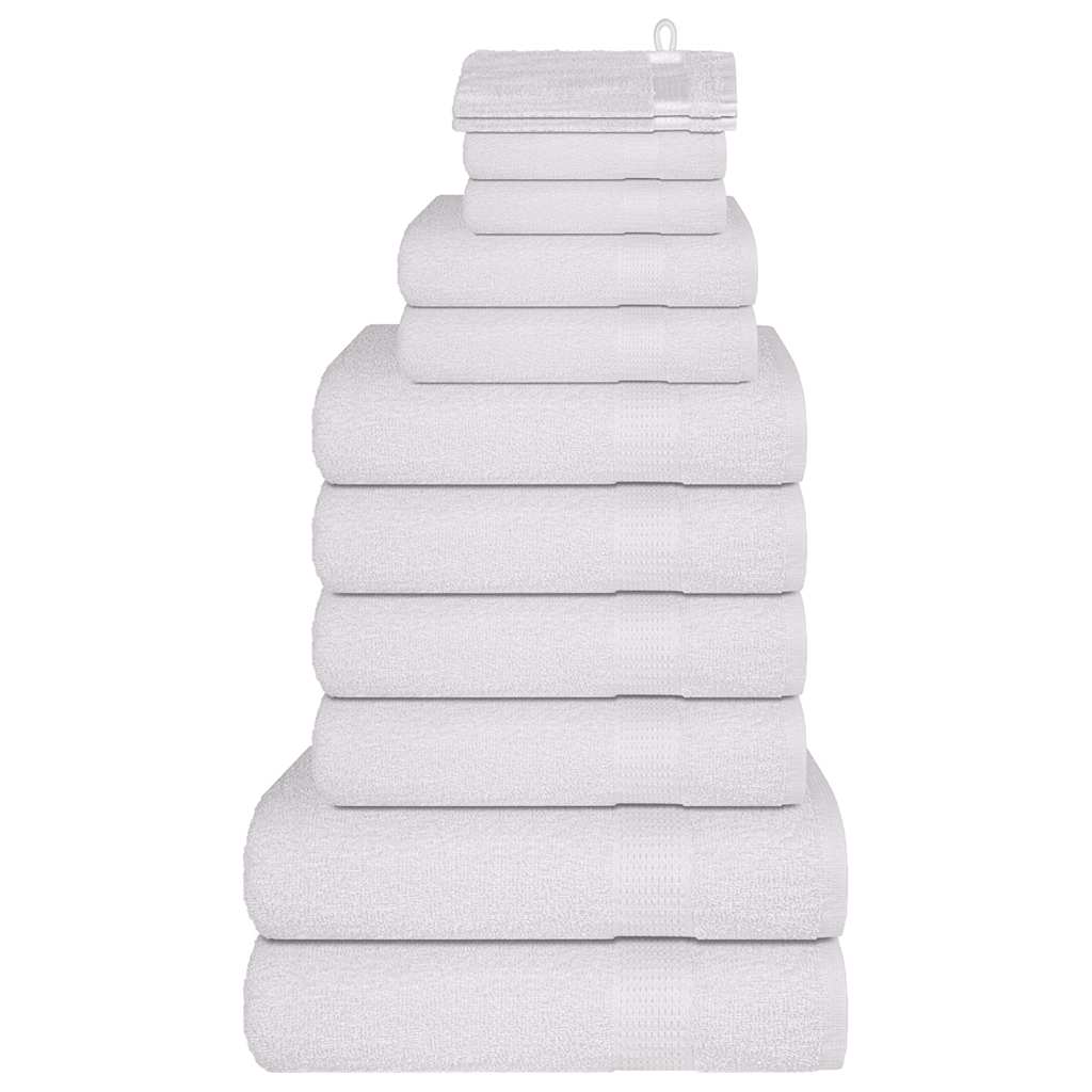 Ensemble de serviettes 12 pcs blanc 360 g/m² 100% coton