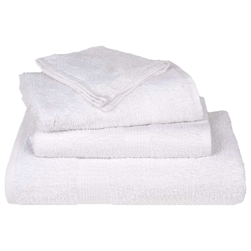 Ensemble de serviettes 12 pcs blanc 360 g/m² 100% coton