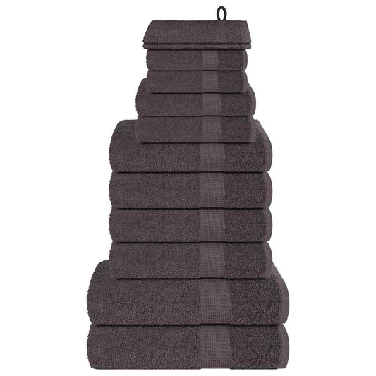 Ensemble de serviettes 12 pcs anthracite 360 g/m² 100% coton