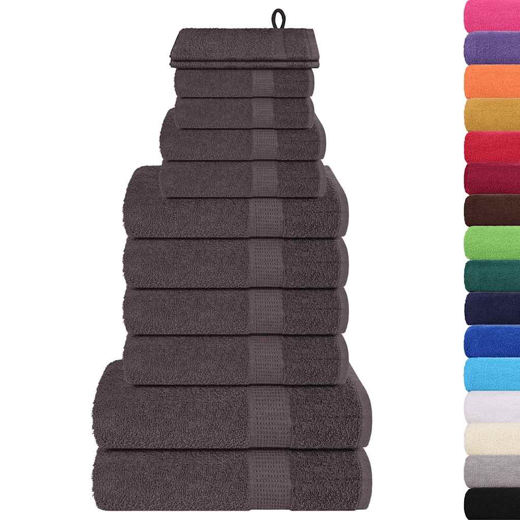 Ensemble de serviettes 12 pcs anthracite 360 g/m² 100% coton