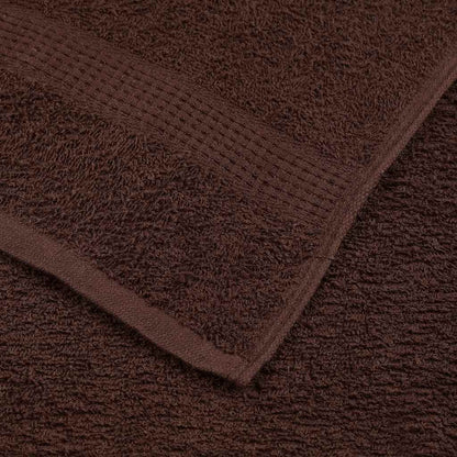 Ensemble de serviettes 12 pcs marron 360 g/m² 100% coton