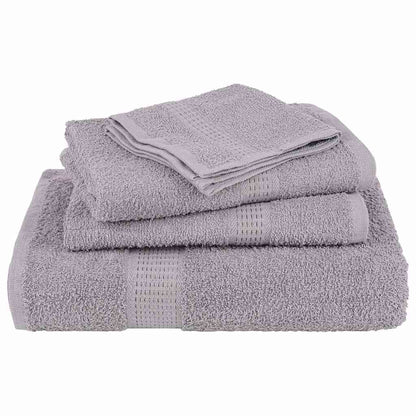 Ensemble de serviettes 12 pcs gris 360 g/m² 100% coton