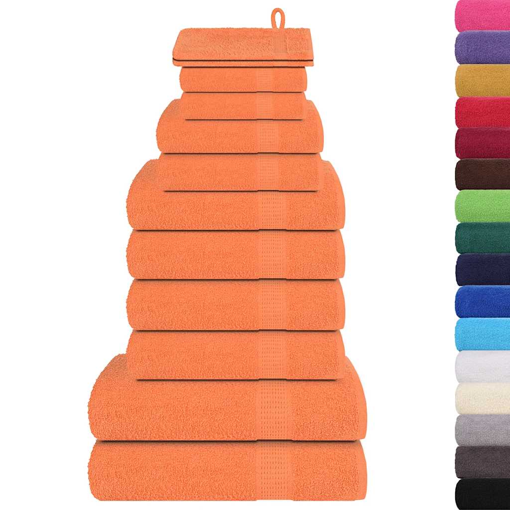 Ensemble de serviettes 12 pcs orange 360 g/m² 100% coton