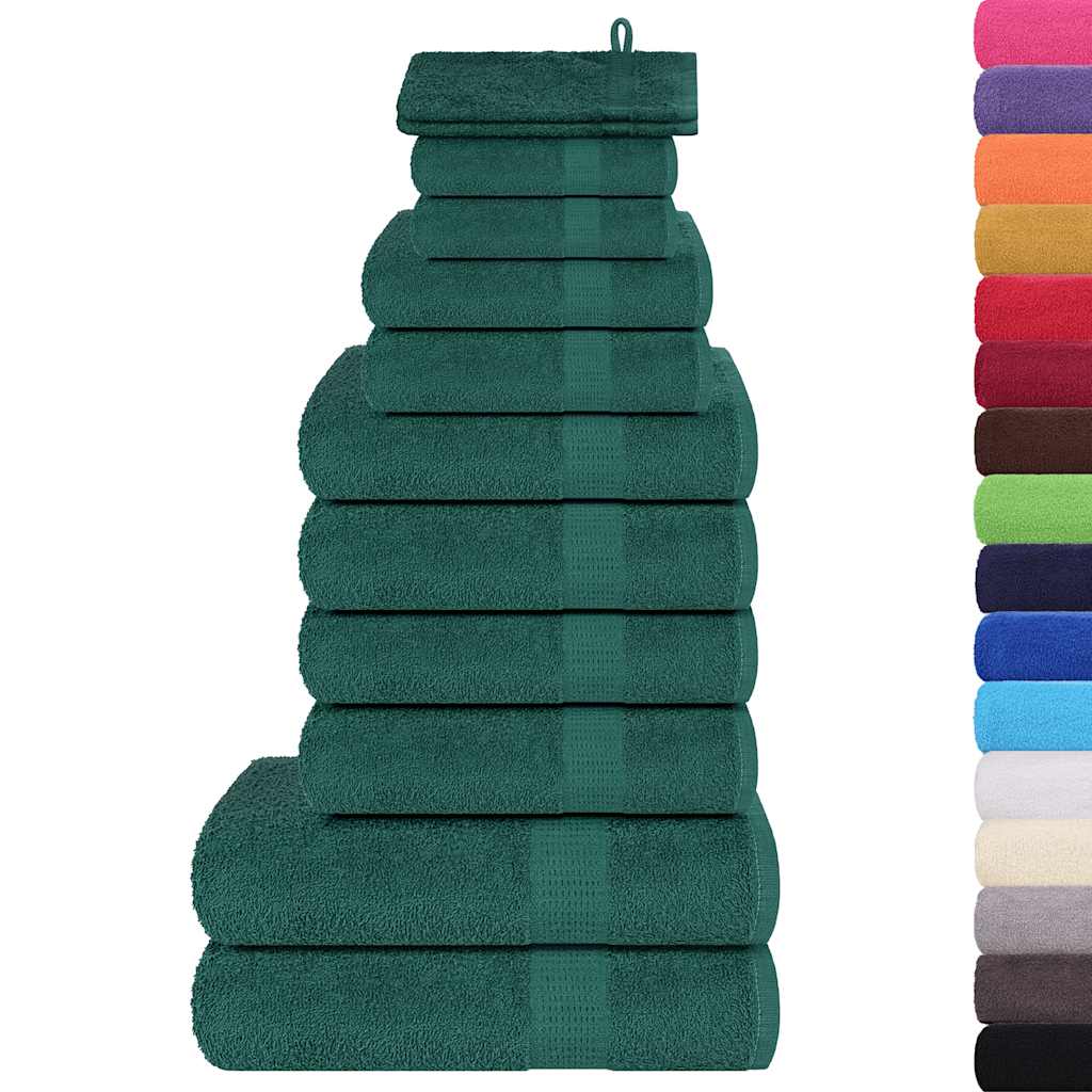 Ensemble de serviettes 12 pcs vert pomme 360 g/m² 100% coton