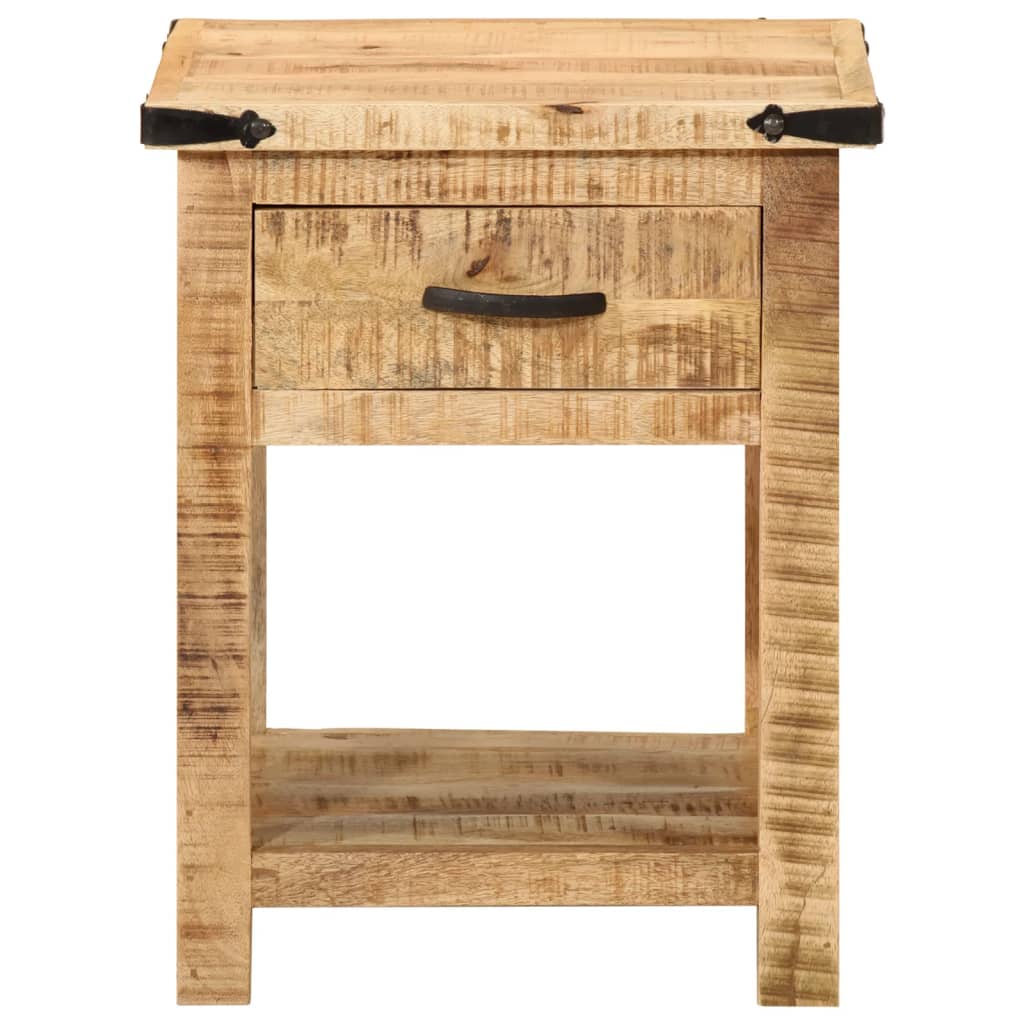 Table de chevet 40x40x50 cm bois de manguier massif