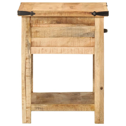 Table de chevet 40x40x50 cm bois de manguier massif