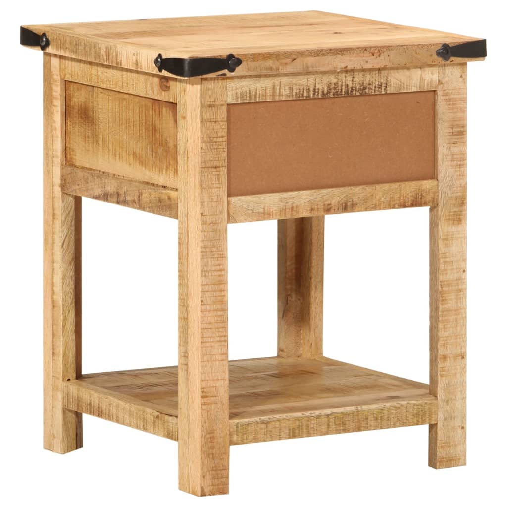 Table de chevet 40x40x50 cm bois de manguier massif