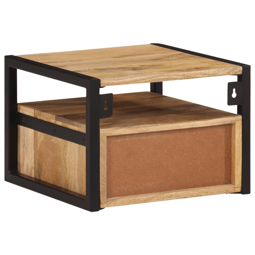 Table de chevet murale 35x35x25 cm bois d'acacia solide