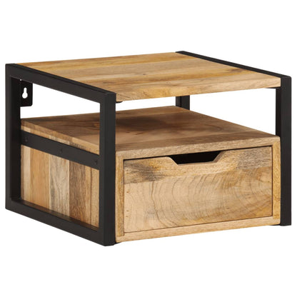 Table de chevet murale 35x35x25 cm bois d'acacia solide