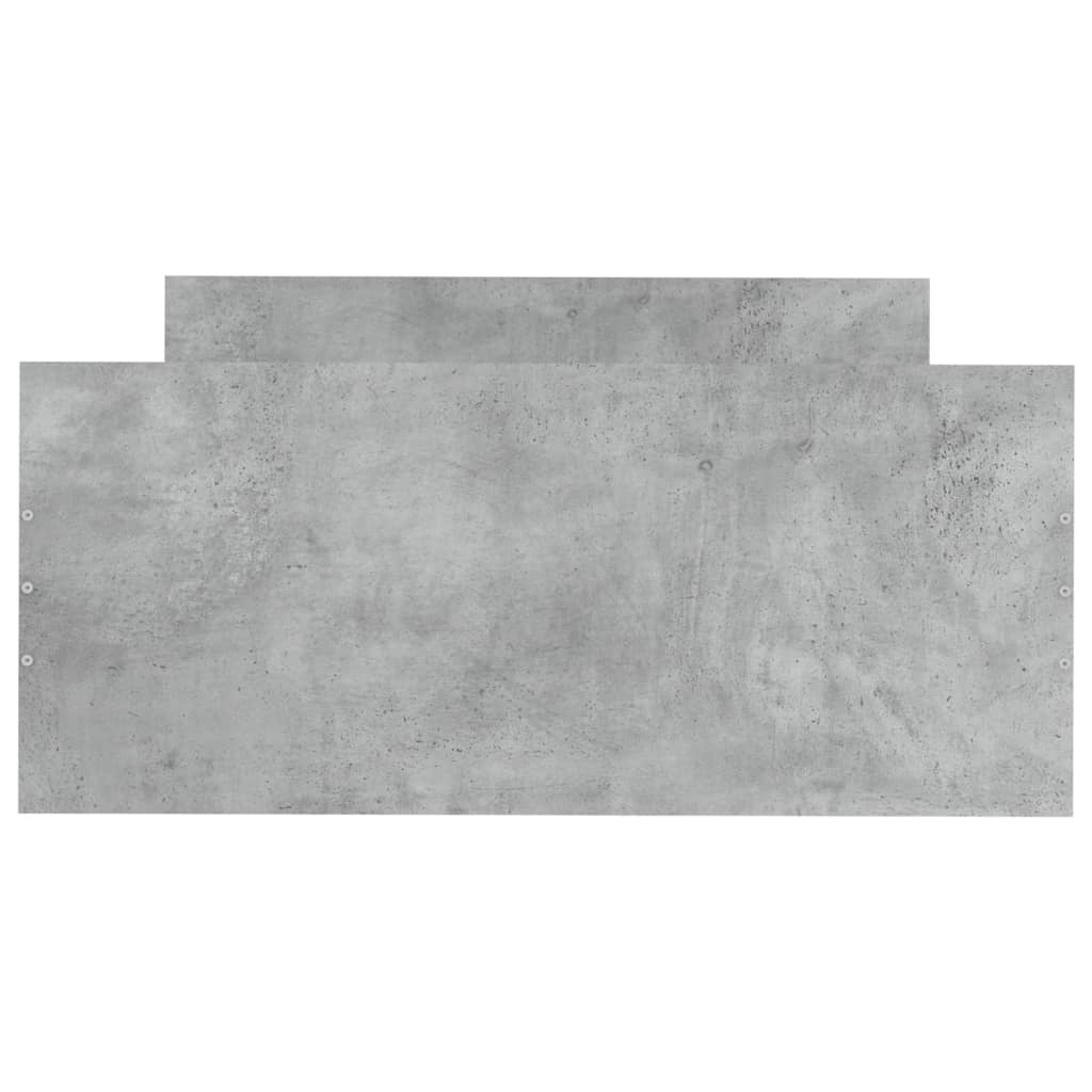 Cadre de lit sans matelas gris béton 90x200 cm