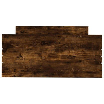 Cadre de lit sans matelas chêne fumé 90x200cm bois d'ingénierie