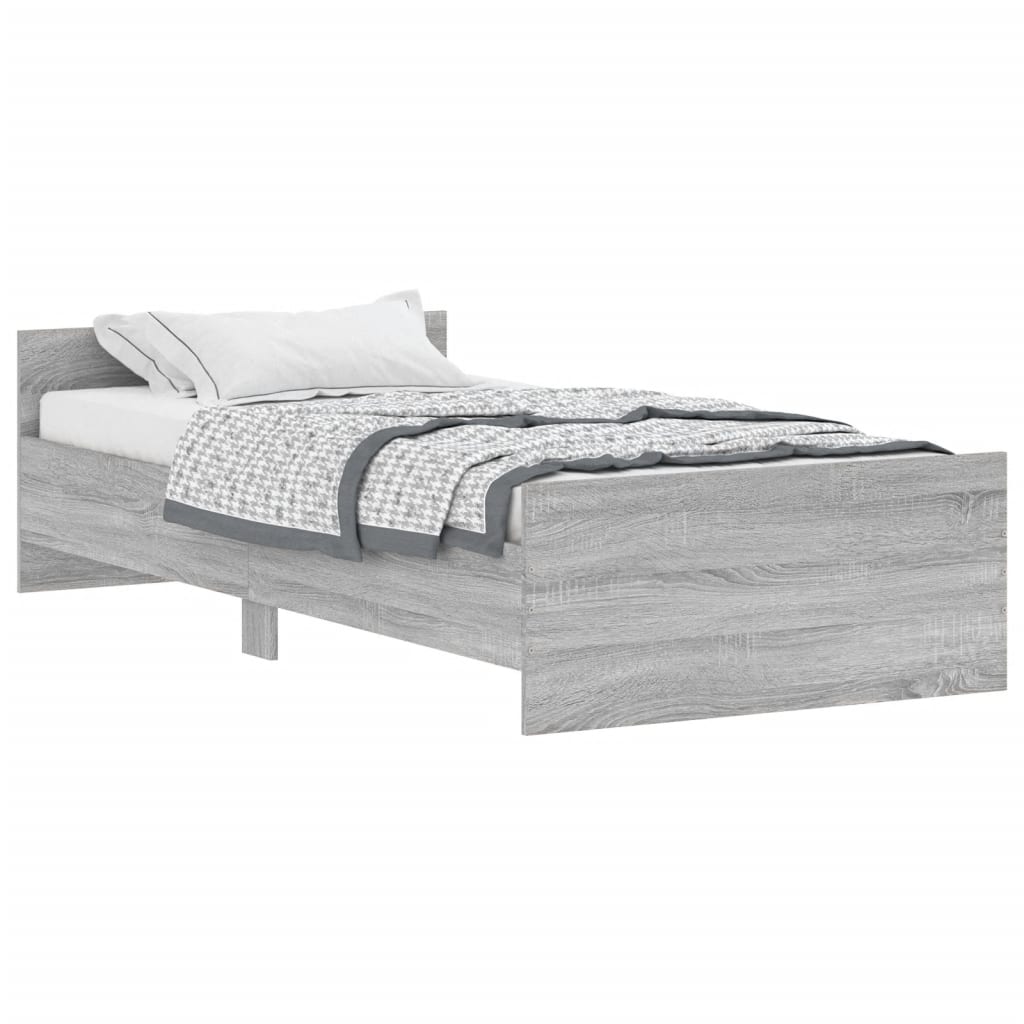 Cadre de lit sans matelas sonoma gris 90x200 cm