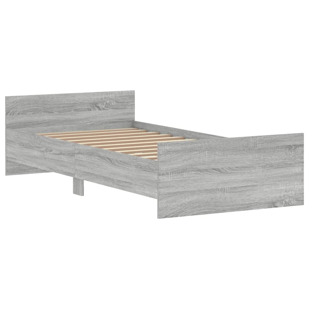 Cadre de lit sans matelas sonoma gris 90x200 cm