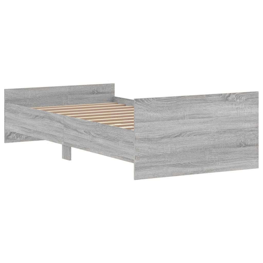 Cadre de lit sans matelas sonoma gris 90x200 cm