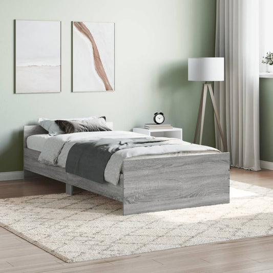 Cadre de lit sans matelas sonoma gris 90x200 cm