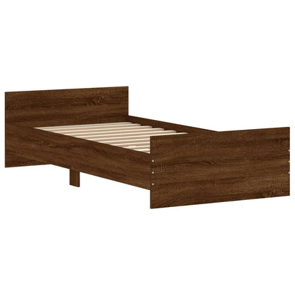 Cadre de lit sans matelas chêne marron 90x200cm bois ingénierie