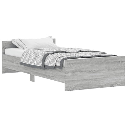 Cadre de lit sans matelas sonoma gris 100x200 cm