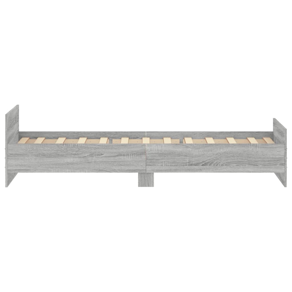 Cadre de lit sans matelas sonoma gris 100x200 cm