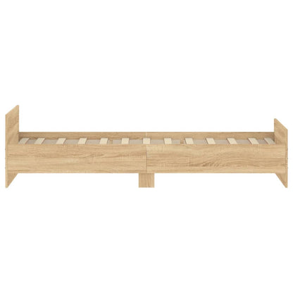 Cadre de lit sans matelas chêne sonoma 90x190 cm