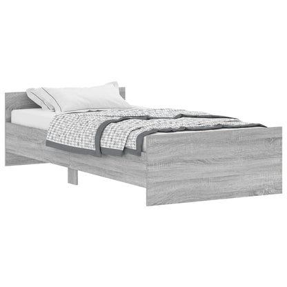 Cadre de lit sans matelas sonoma gris 90x190 cm