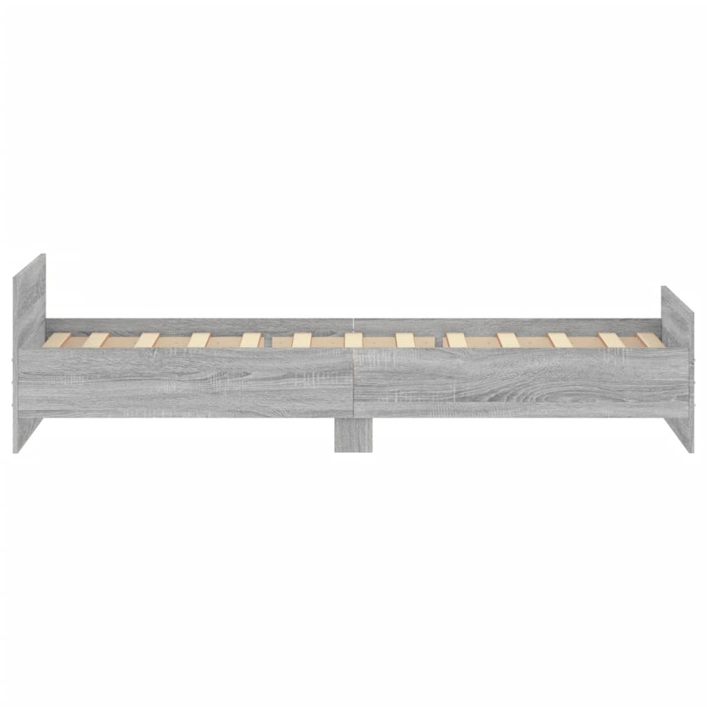 Cadre de lit sans matelas sonoma gris 90x190 cm