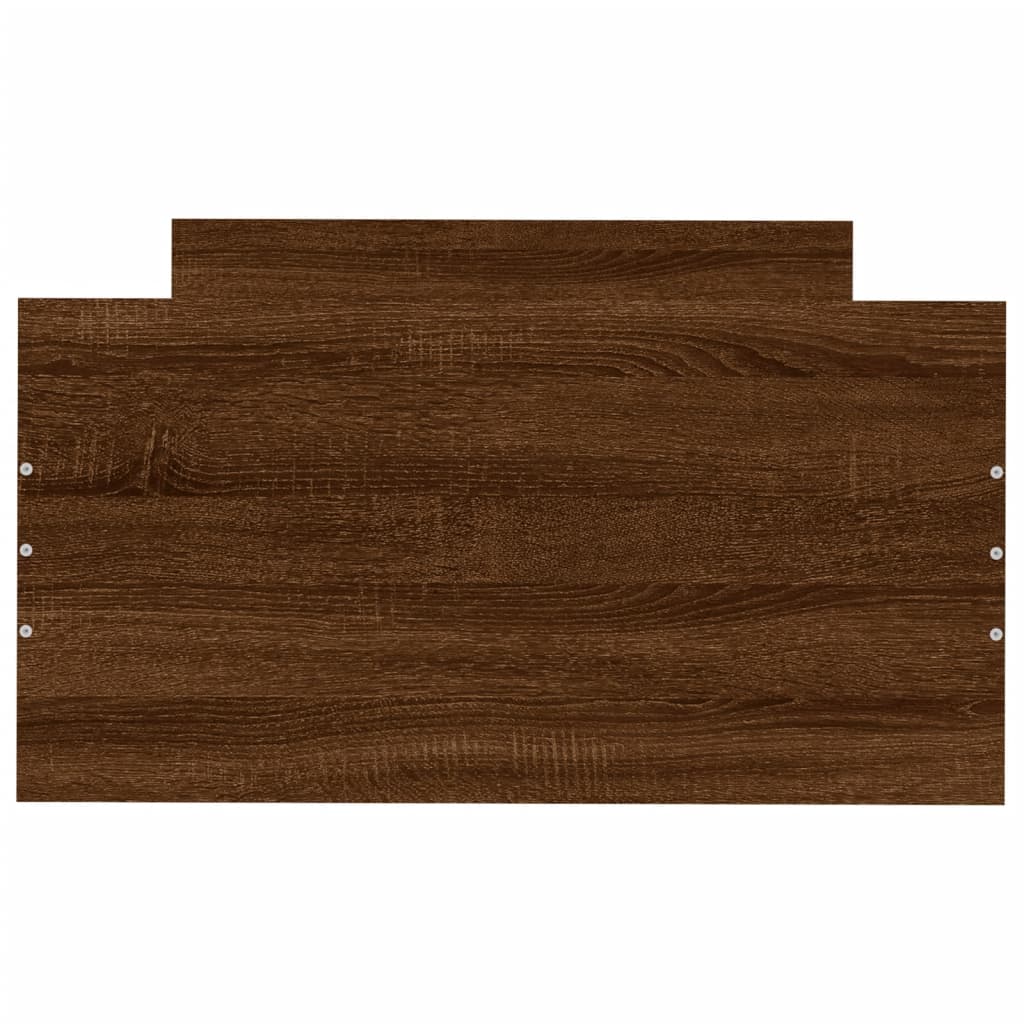 Cadre de lit sans matelas chêne marron 75x190cm bois ingénierie