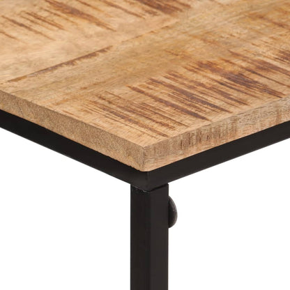 Table console 80x30x74 cm bois massif de manguier et fer