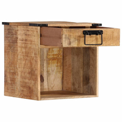 Table de chevet 40x30x37 cm bois de manguier massif