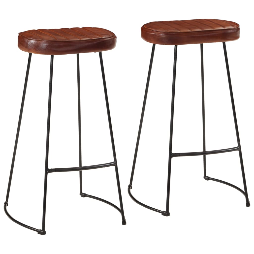 Tabourets de bar Gavin lot de 2 marron foncé 44x37,5x78 cm