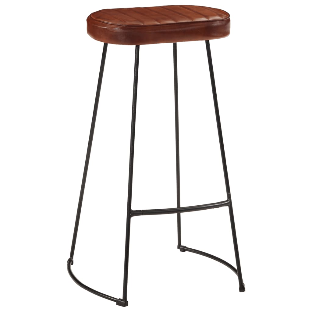 Tabourets de bar Gavin lot de 2 marron foncé 44x37,5x78 cm