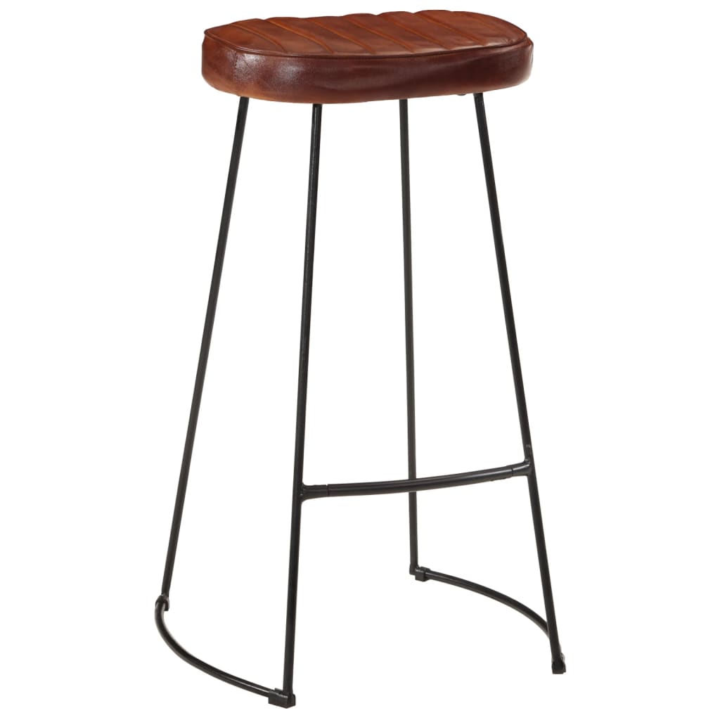 Tabourets de bar Gavin lot de 2 marron foncé 44x37,5x78 cm