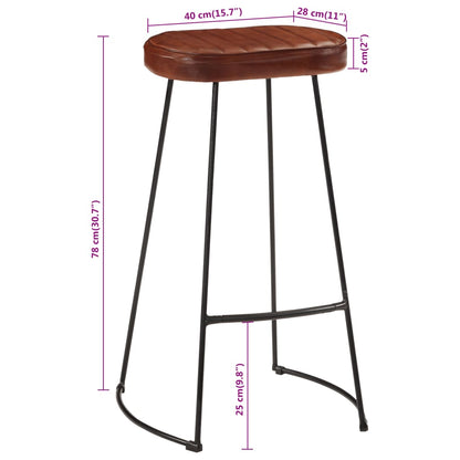 Tabourets de bar Gavin lot de 2 marron foncé 44x37,5x78 cm